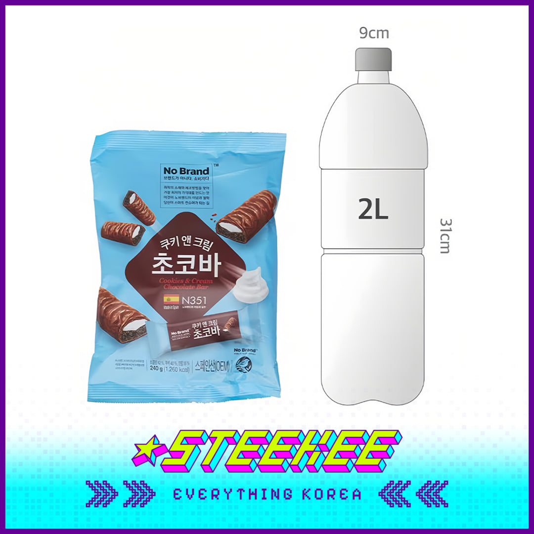 No Brand Cookies Cream Chocolate Bar Snack 240g by Steekee Korea 4114