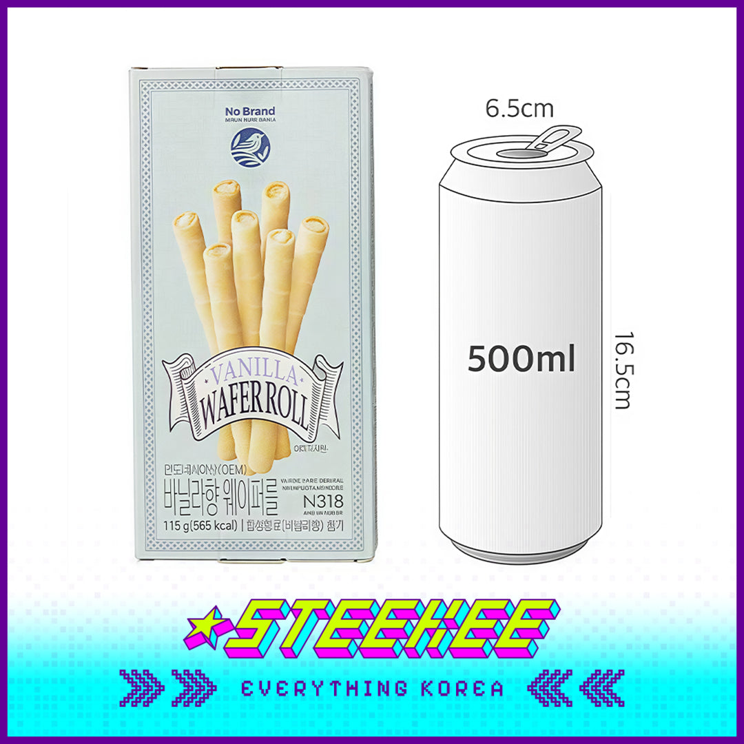 No Brand Vanilla Flavor Wafer Roll Snack 115g by Steekee Korea 4115