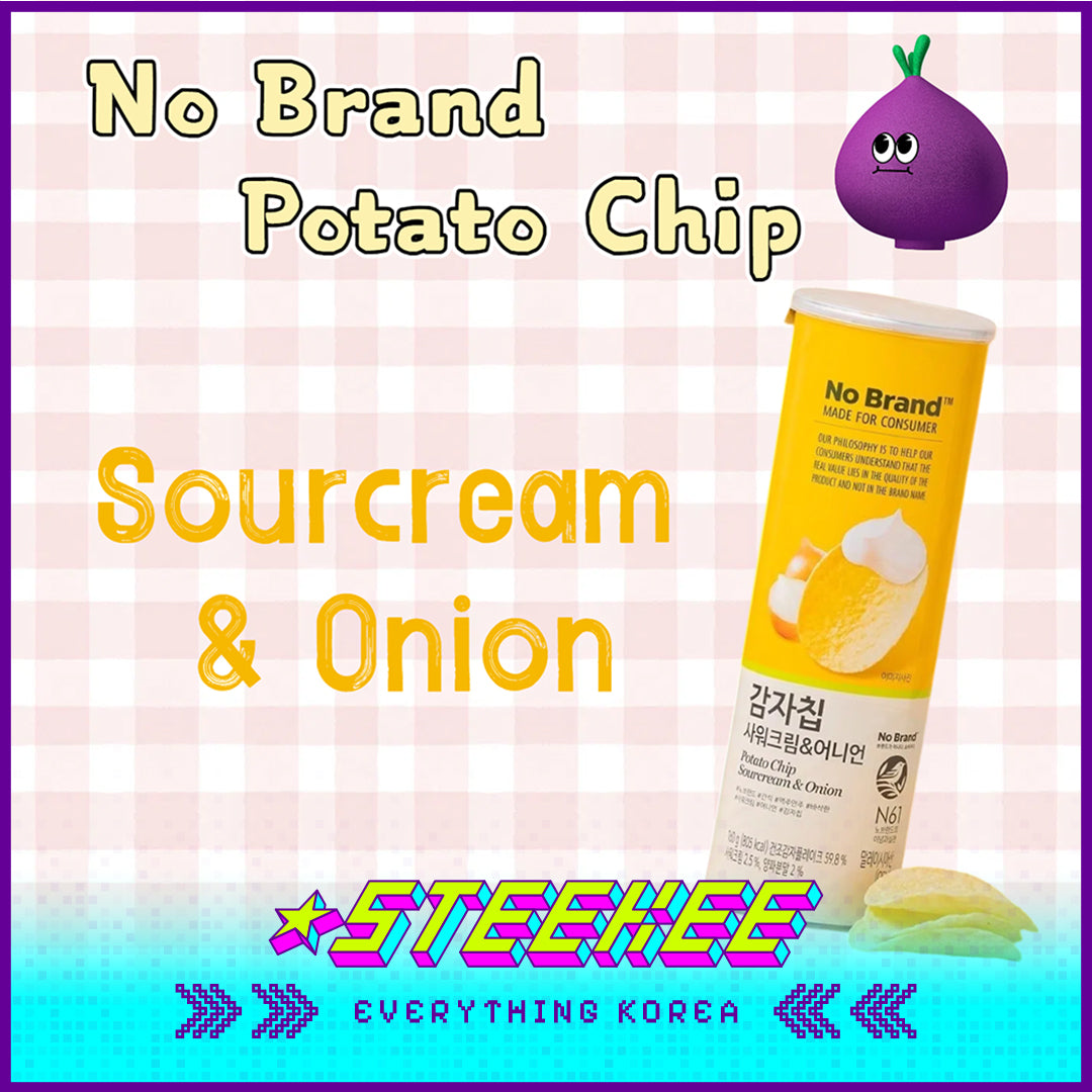 No Brand Sour Cream Onion Potato Chips Snack 160g by Steekee Korea 4118