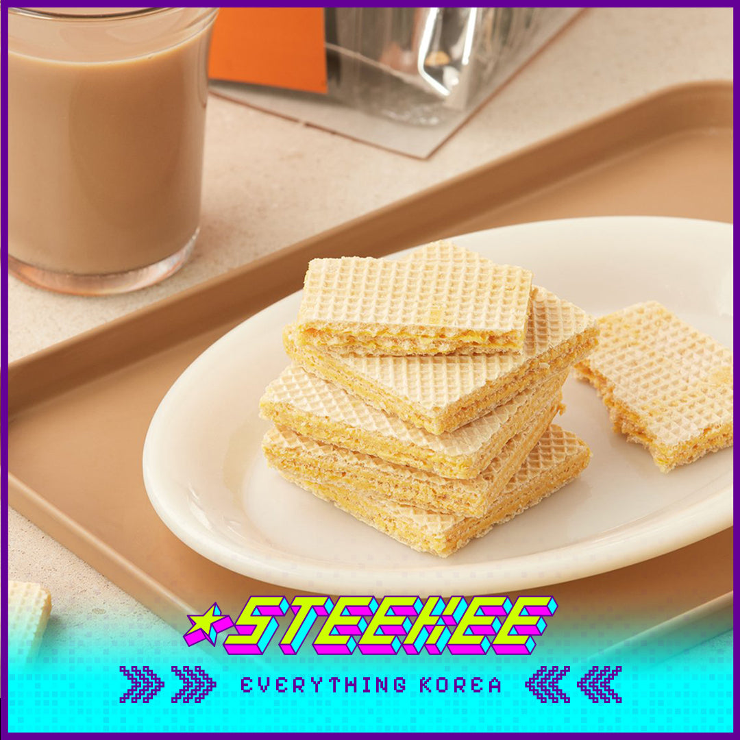 No Brand Milk Tea Sandwich Wafer Biscuits 220g by Steekee Korea 4123