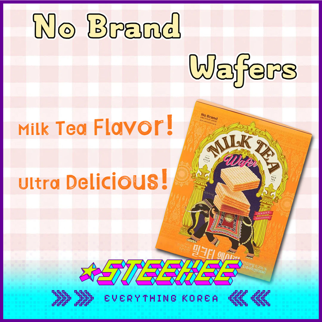No Brand Milk Tea Sandwich Wafer Biscuits 220g by Steekee Korea 4123