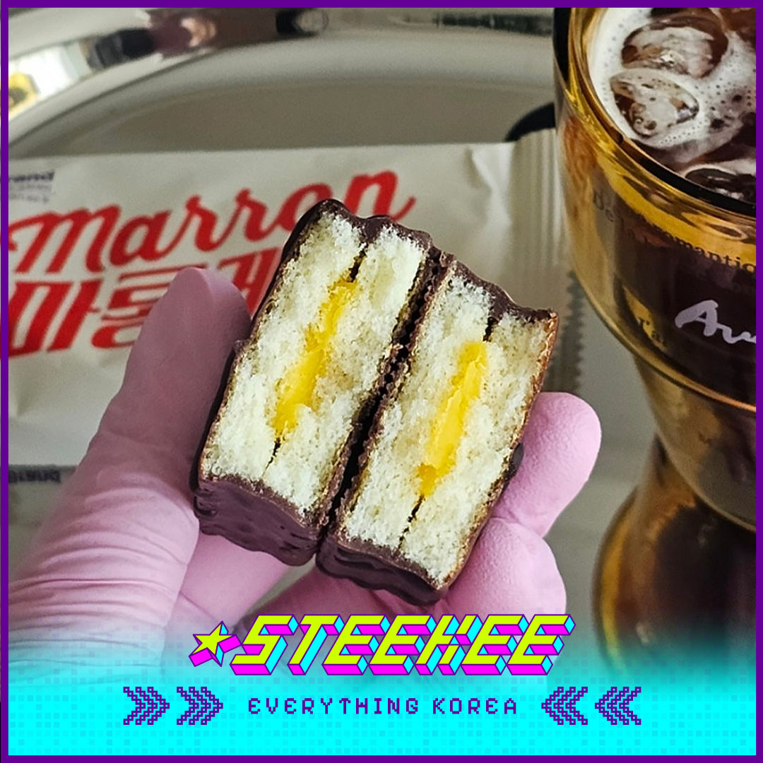 No Brand Chestnut Cream Sandwich Cake 336g by Steekee Korea 4124