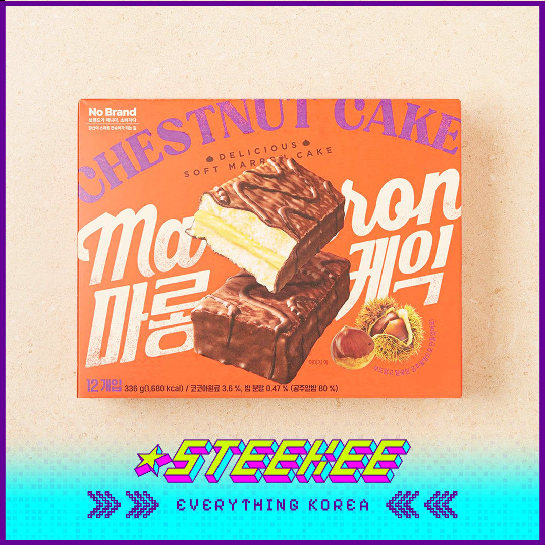 No Brand Chestnut Cream Sandwich Cake 336g by Steekee Korea 4124