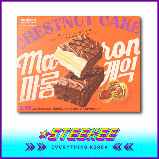 No Brand Chestnut Cream Sandwich Cake 336g by Steekee Korea 4124