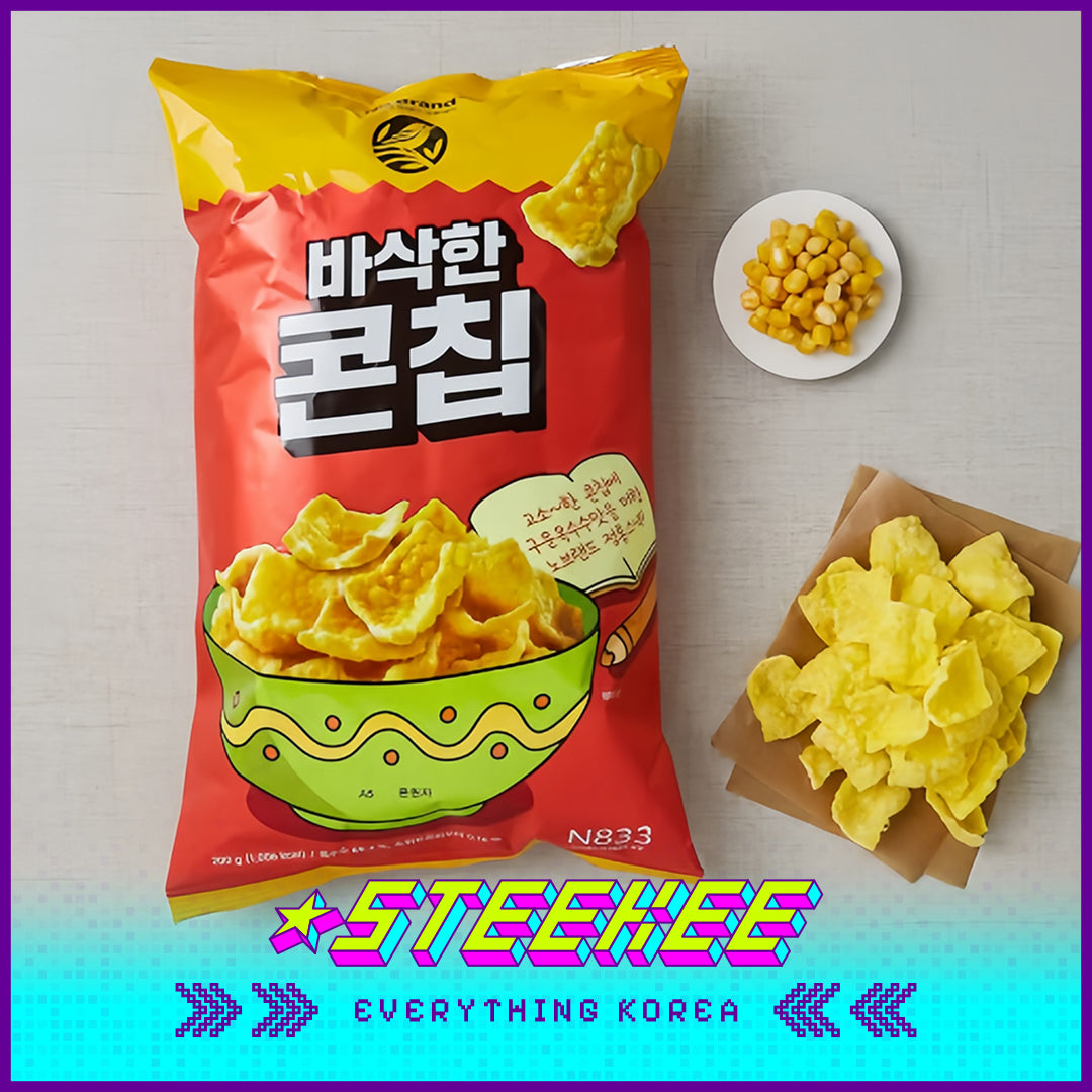 No Brand Non-Fried Corn Chips Snacks 230g by Steekee Korea 4129