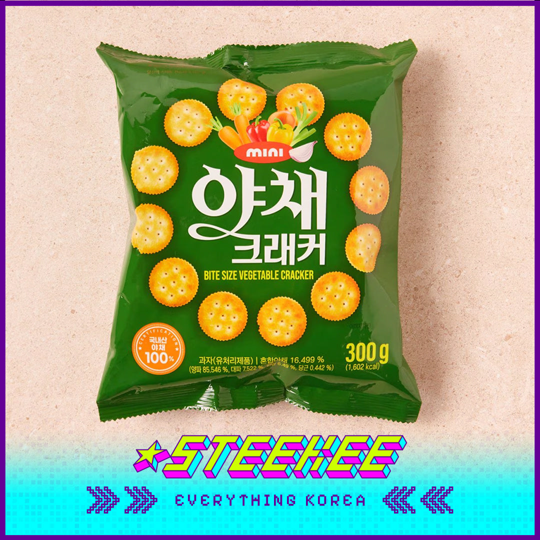 No Brand Mini Bite-size Vegetable Crispy Cracker Healthy Biscuits 300g by Steekee Korea 4130