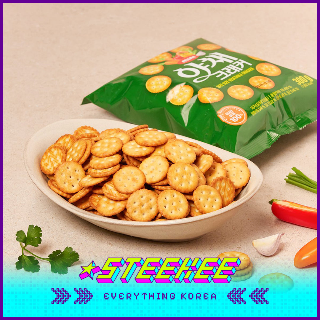 No Brand Mini Bite-size Vegetable Crispy Cracker Healthy Biscuits 300g by Steekee Korea 4130