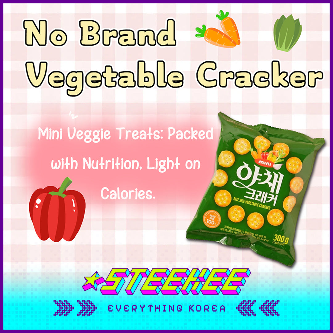 No Brand Mini Bite-size Vegetable Crispy Cracker Healthy Biscuits 300g by Steekee Korea 4130