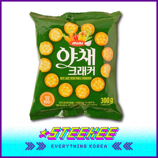 No Brand Mini Bite-size Vegetable Crispy Cracker Healthy Biscuits 300g by Steekee Korea 4130