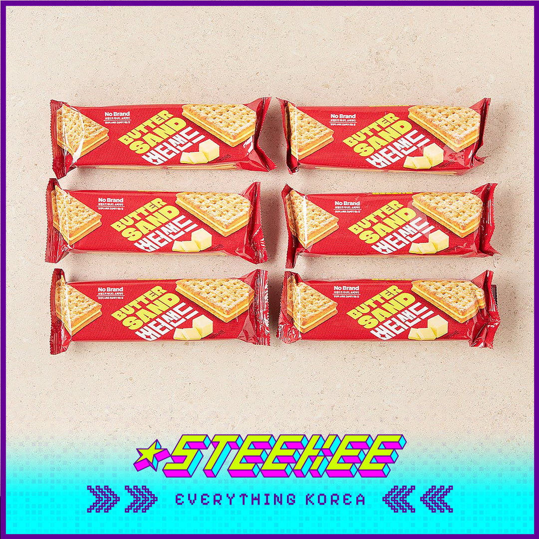 No Brand Butter Sandwich Salty Sugar Biscuits Crackers Snack 270g Set of 6 by Steekee Korea 4135