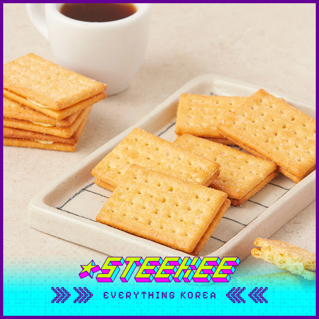 No Brand Butter Sandwich Salty Sugar Biscuits Crackers Snack 270g Set of 6 by Steekee Korea 4135
