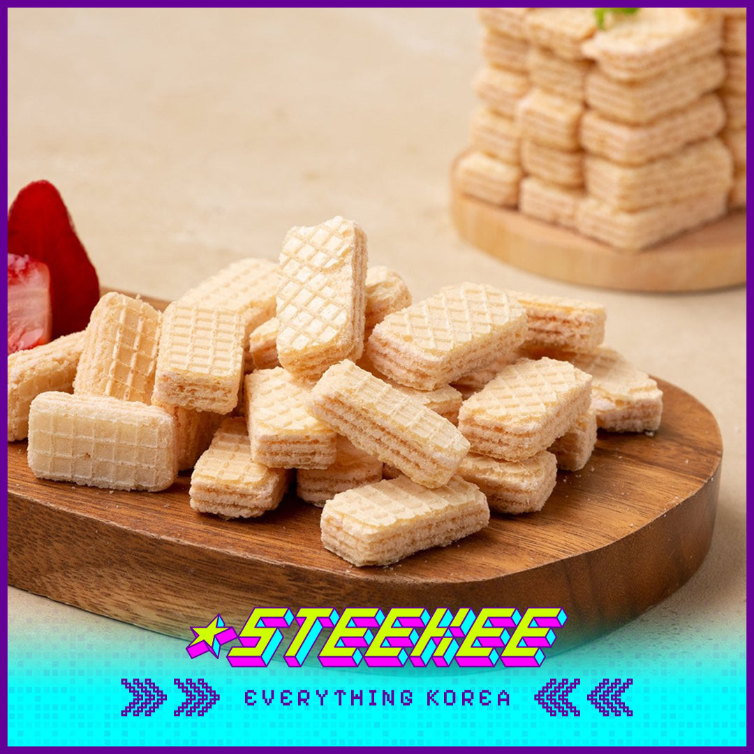 No Brand Vanilla Strawberry Mini Wafers Snack 300g by Steekee Korea 4136