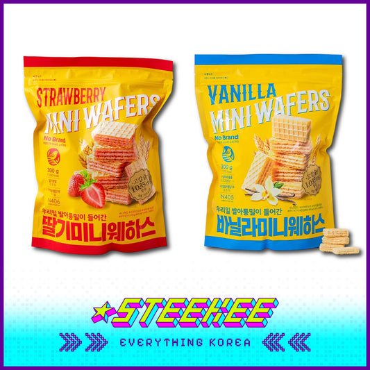 No Brand Vanilla Strawberry Mini Wafers Snack 300g by Steekee Korea 4136