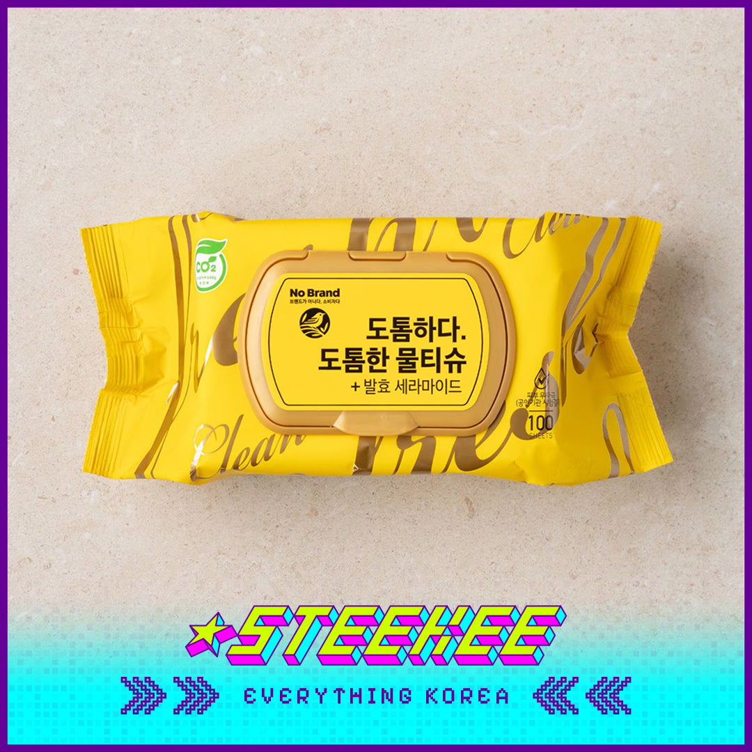 No Brand Thick Moisturizing Cleansing Wet Tissue 100 Sheets by Steekee Korea 4139