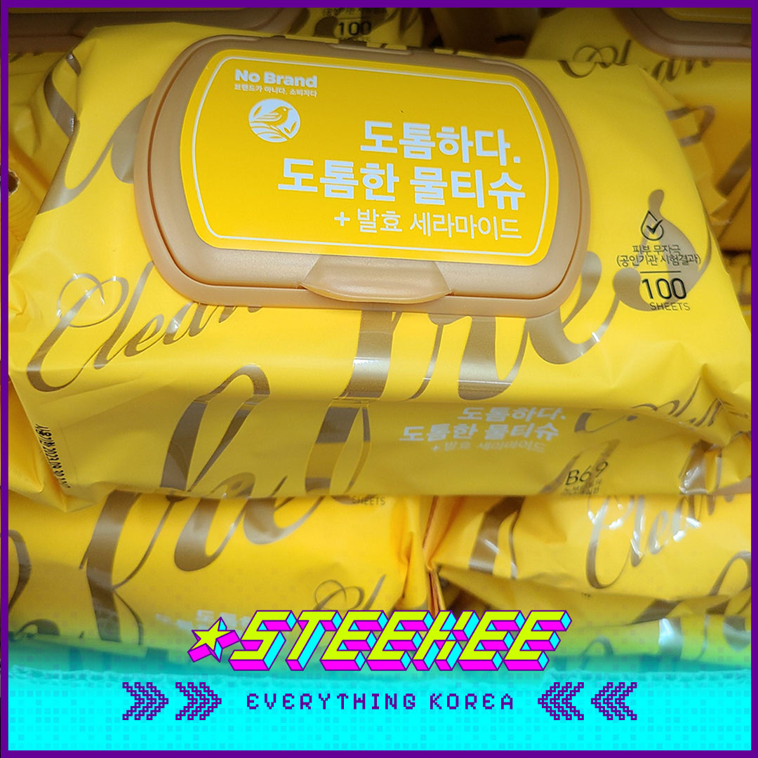 No Brand Thick Moisturizing Cleansing Wet Tissue 100 Sheets by Steekee Korea 4139
