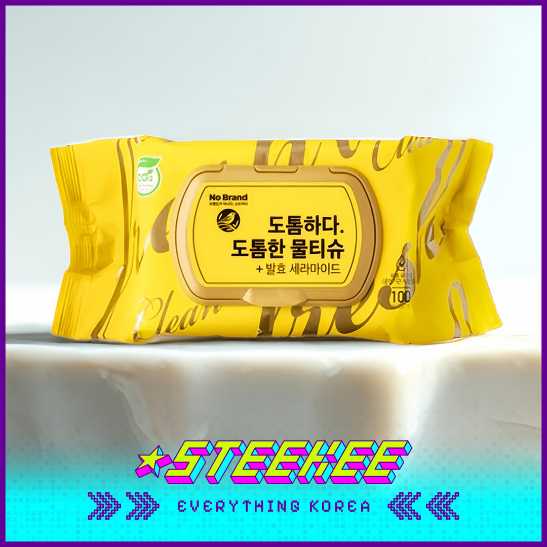 No Brand Thick Moisturizing Cleansing Wet Tissue 100 Sheets by Steekee Korea 4139