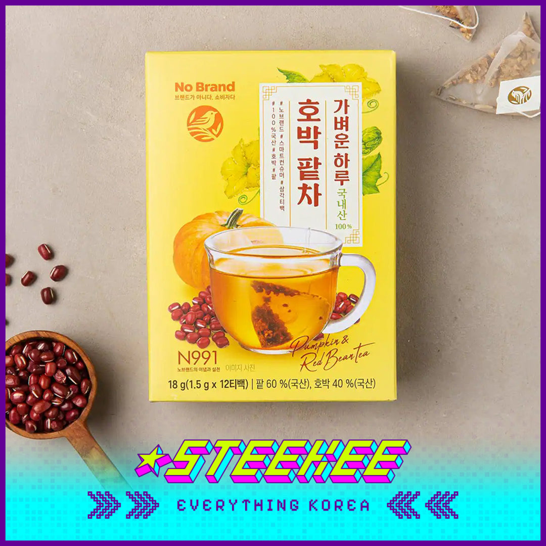 No Brand Light Pumpkin Red Bean Tea Bags 18g Set of 12 by Steekee Korea 4144