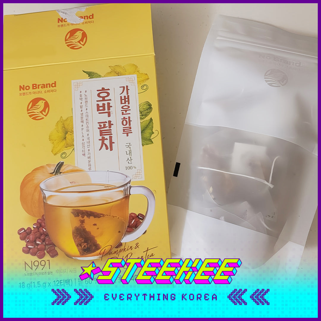 No Brand Light Pumpkin Red Bean Tea Bags 18g Set of 12 by Steekee Korea 4144