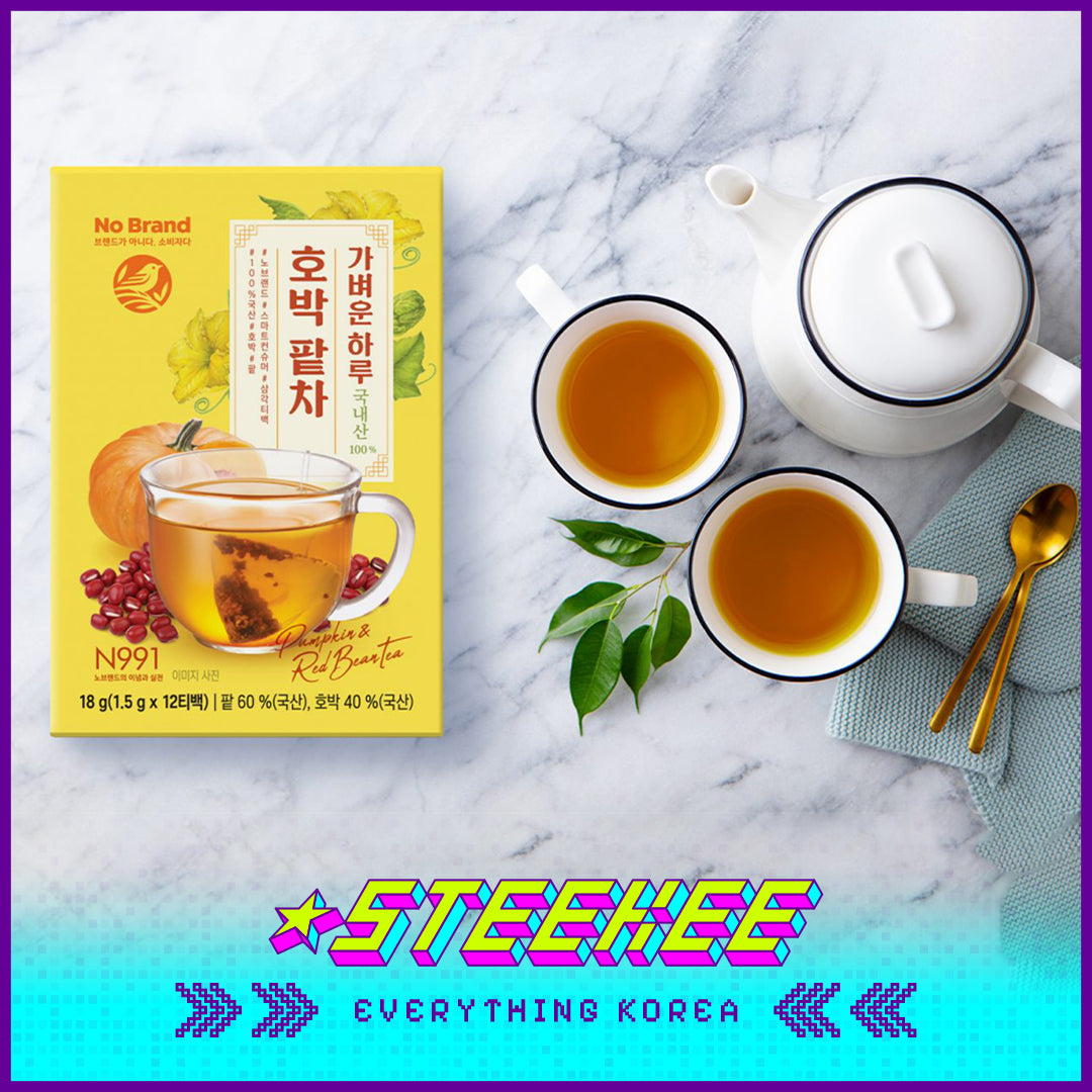 No Brand Light Pumpkin Red Bean Tea Bags 18g Set of 12 by Steekee Korea 4144