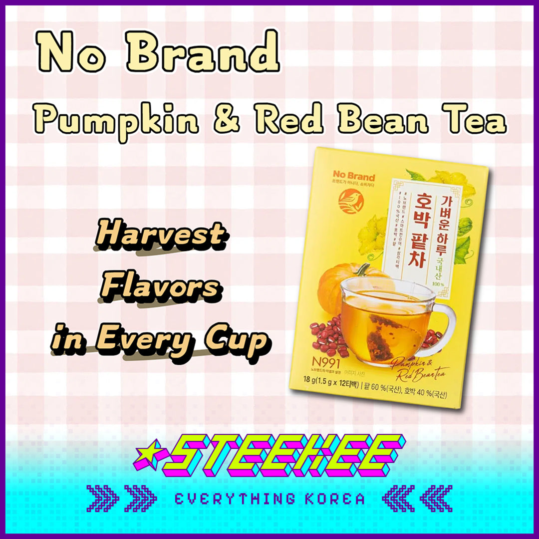 No Brand Light Pumpkin Red Bean Tea Bags 18g Set of 12 by Steekee Korea 4144