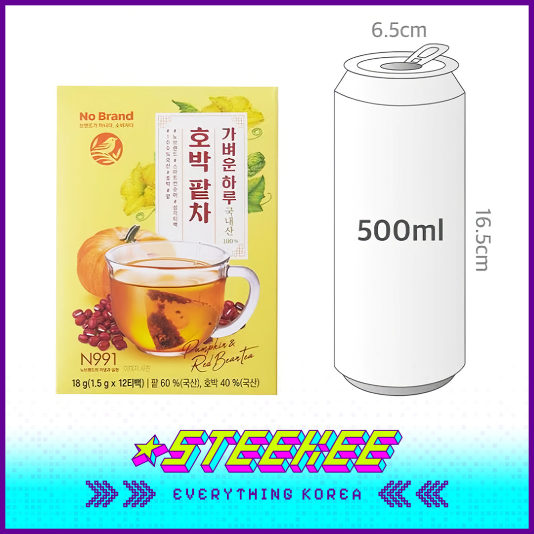 No Brand Light Pumpkin Red Bean Tea Bags 18g Set of 12 by Steekee Korea 4144