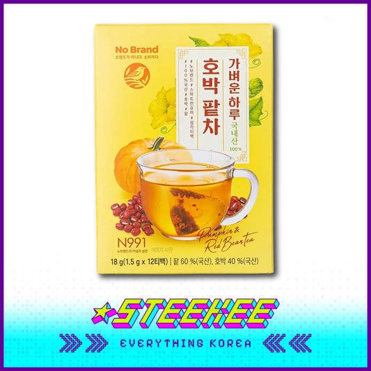 No Brand Light Pumpkin Red Bean Tea Bags 18g Set of 12 by Steekee Korea 4144