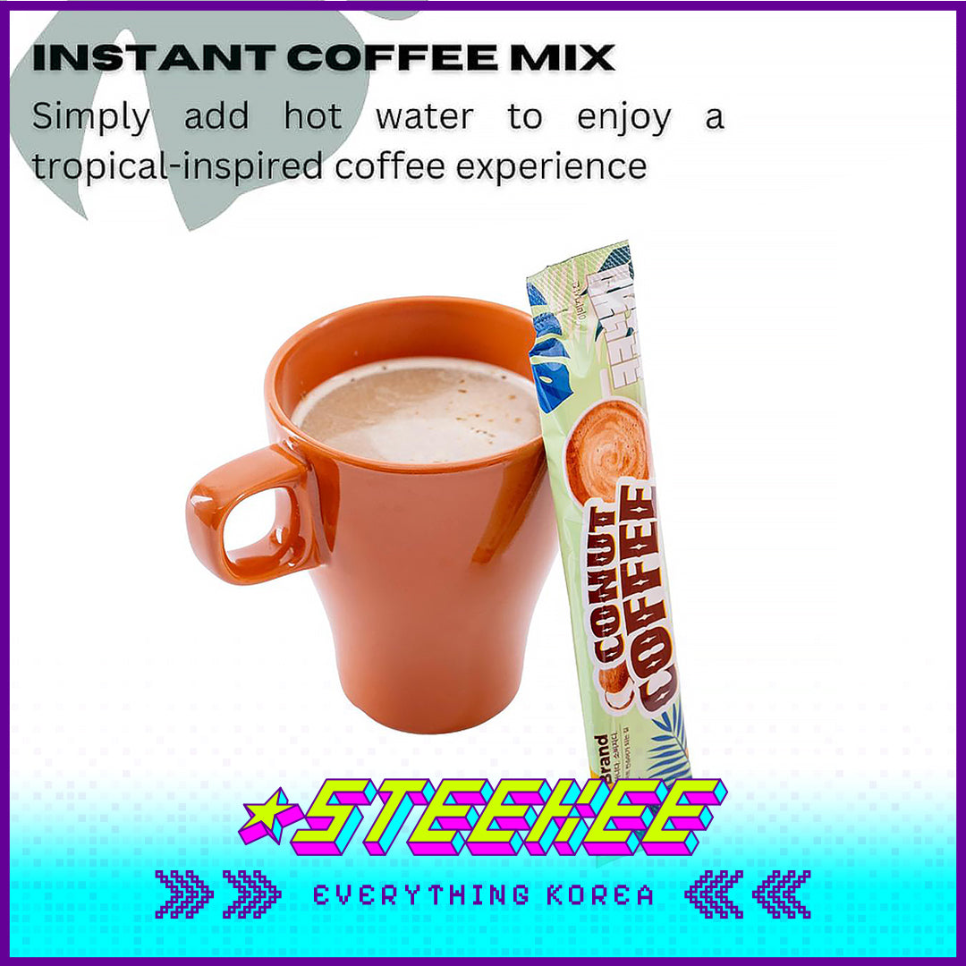 No Brand Coconut Mixed Coffee Instant Drink 270g Set of 15 by Steekee Korea 4146