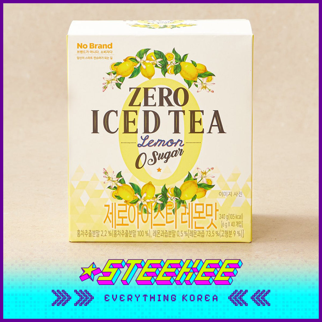 No Brand Zero Calorie Sugar-Free Lemon Peach Iced Tea Solid Beverage Instant Drink 240g Set of 40 by Steekee Korea 4148