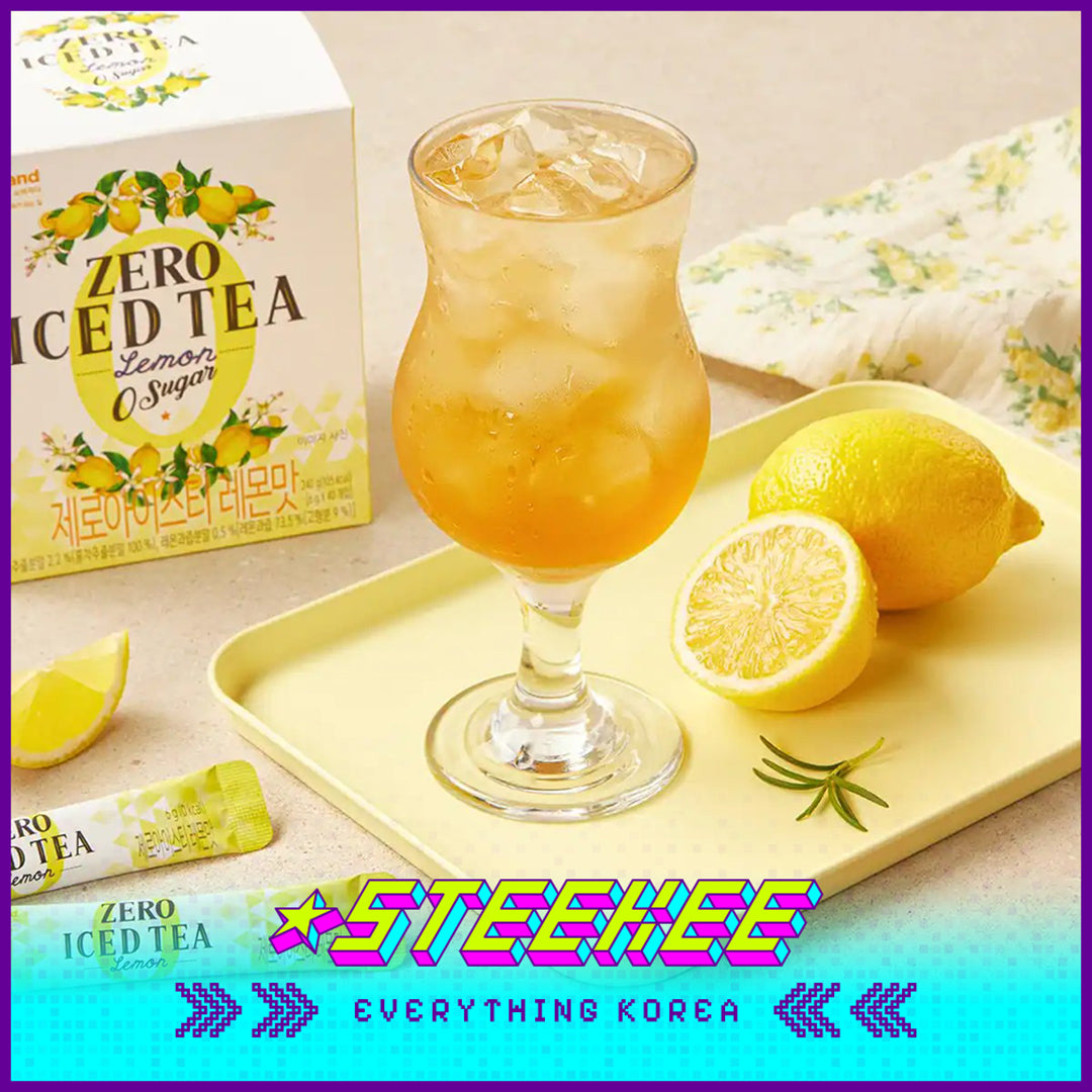 No Brand Zero Calorie Sugar-Free Lemon Peach Iced Tea Solid Beverage Instant Drink 240g Set of 40 by Steekee Korea 4148