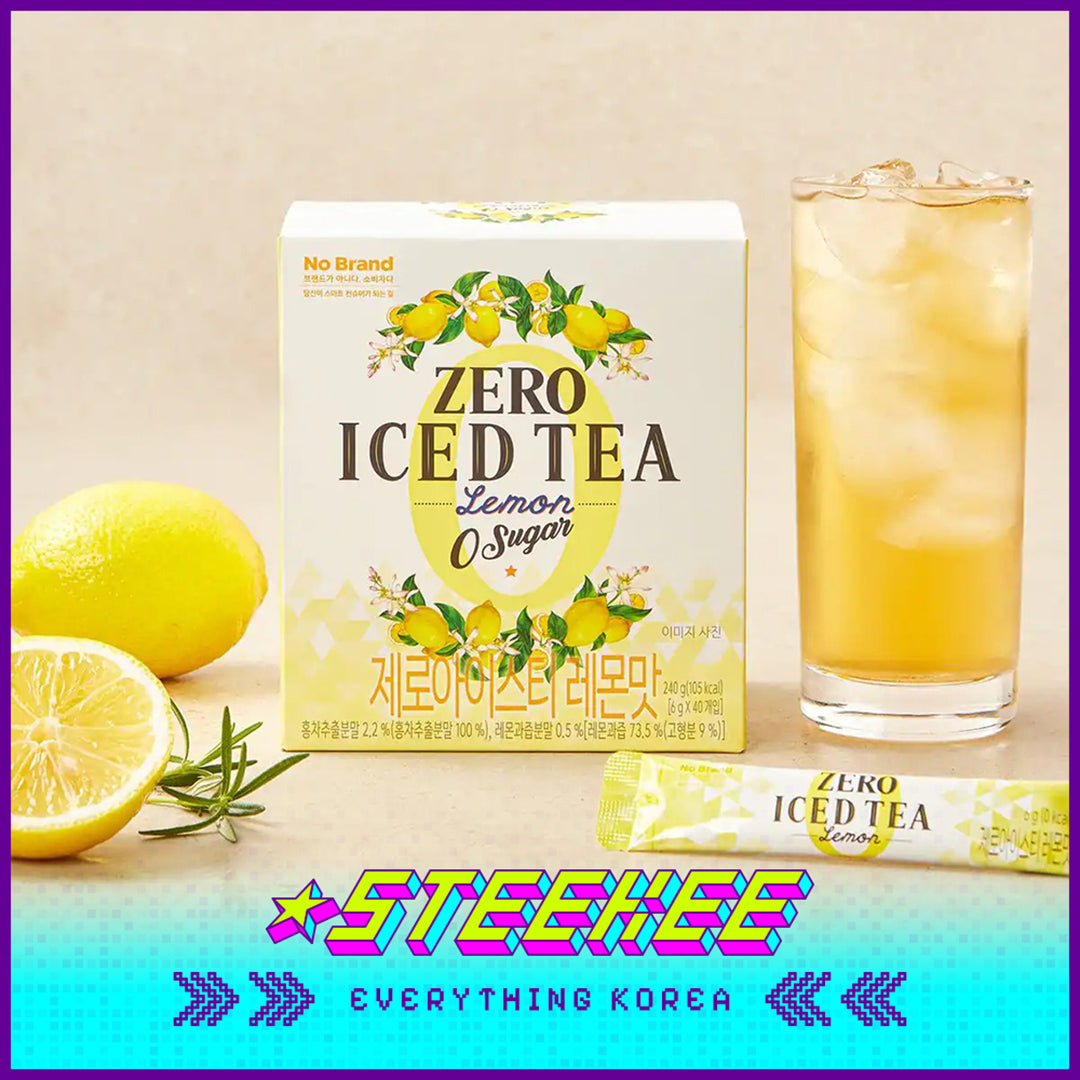 No Brand Zero Calorie Sugar-Free Lemon Peach Iced Tea Solid Beverage Instant Drink 240g Set of 40 by Steekee Korea 4148