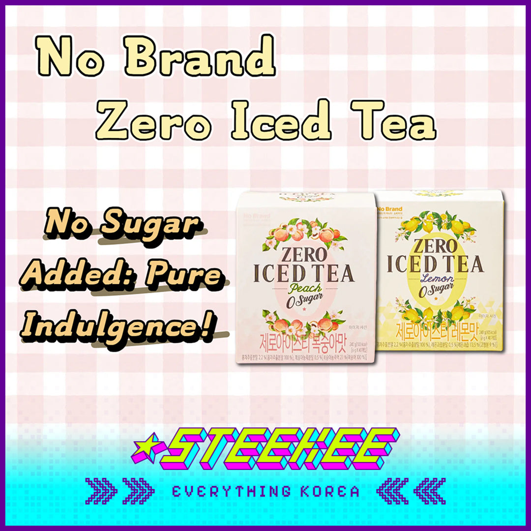 No Brand Zero Calorie Sugar-Free Lemon Peach Iced Tea Solid Beverage Instant Drink 240g Set of 40 by Steekee Korea 4148