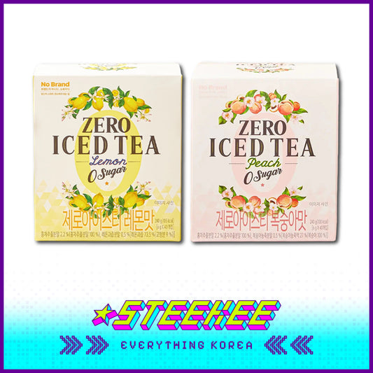 No Brand Zero Calorie Sugar-Free Lemon Peach Iced Tea Solid Beverage Instant Drink 240g Set of 40 by Steekee Korea 4148