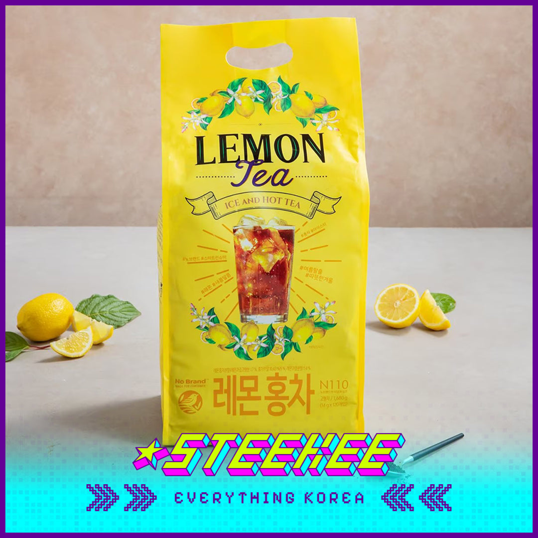 No Brand Lemon Peach Black Tea Instant Drink 1680g Set of 120 by Steekee Korea 4149