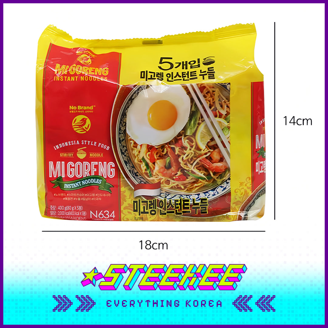 No Brand Indonesian Style Instant Fried Noodles 400g Set of 5 by Steekee Korean 4150