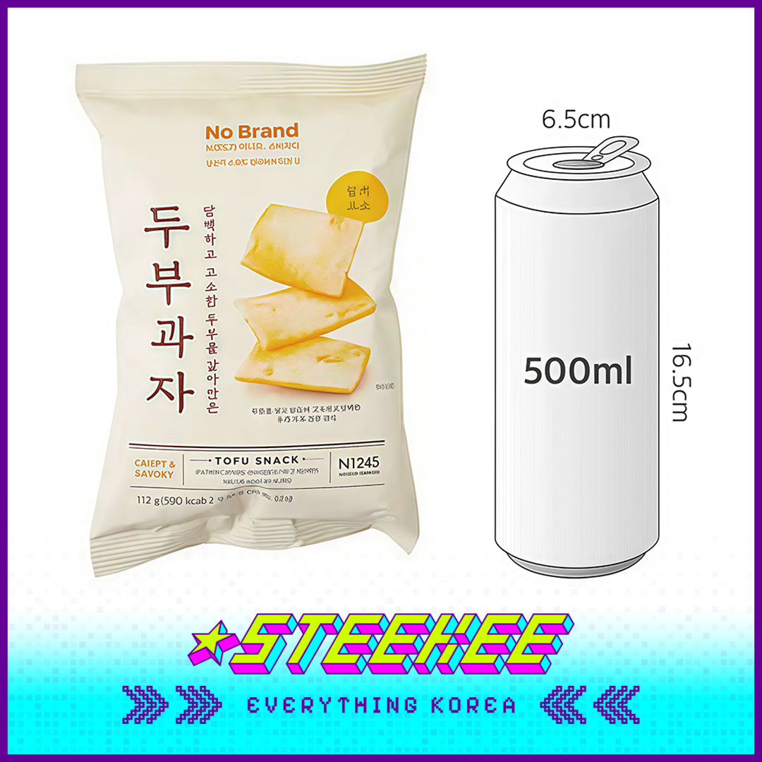 No Brand Crispy Savory Tofu Crackers Salty Snack 112g by Steekee Korea 4151