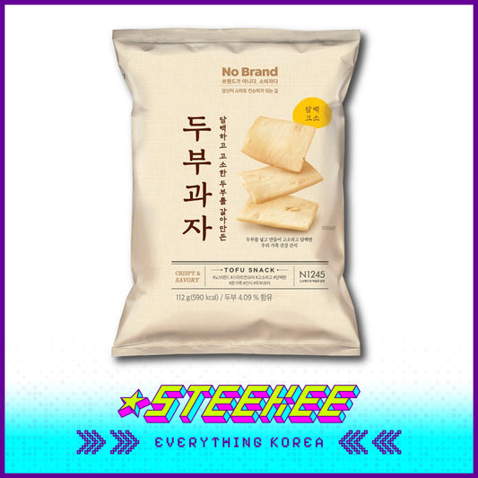 No Brand Crispy Savory Tofu Crackers Salty Snack 112g by Steekee Korea 4151