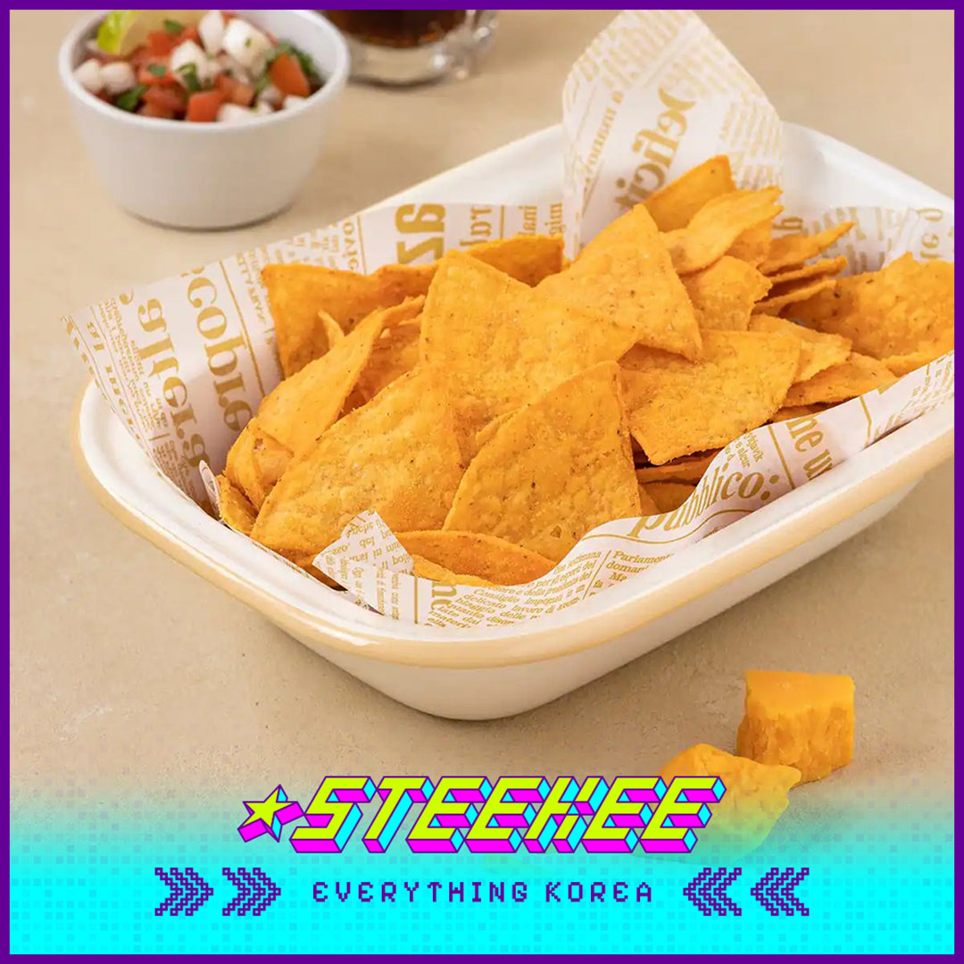 No Brand Cheddar Cheese Nacho Chips Salty Snack 155g by Steekee Korea 4153