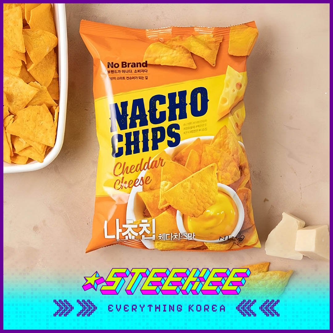 No Brand Cheddar Cheese Nacho Chips Salty Snack 155g by Steekee Korea 4153