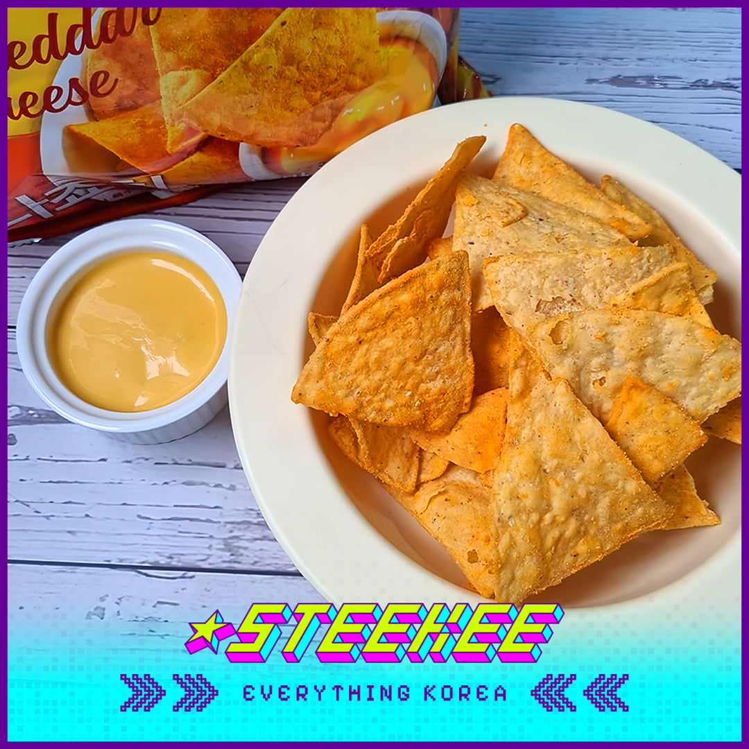 No Brand Cheddar Cheese Nacho Chips Salty Snack 155g by Steekee Korea 4153