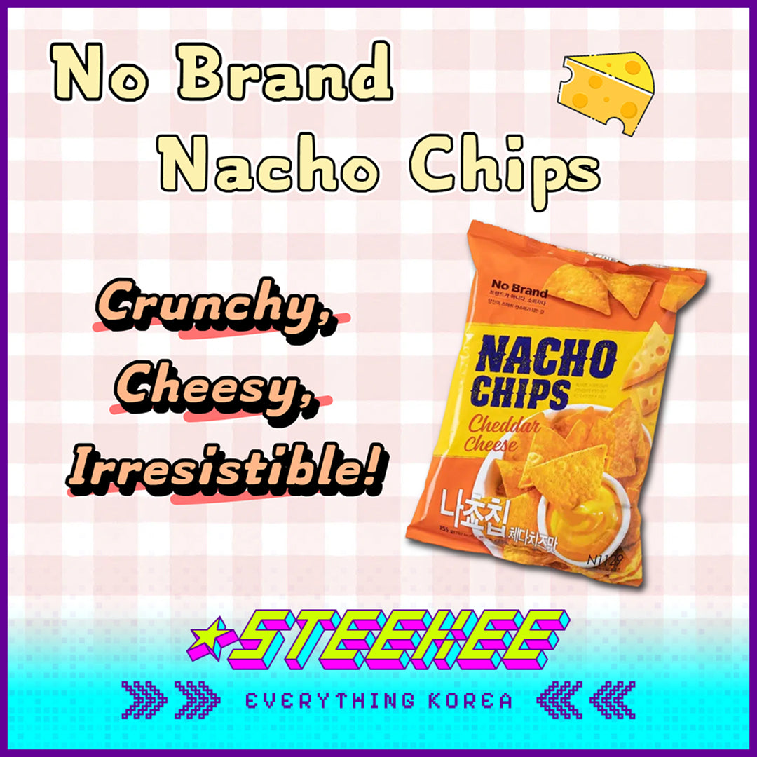 No Brand Cheddar Cheese Nacho Chips Salty Snack 155g by Steekee Korea 4153