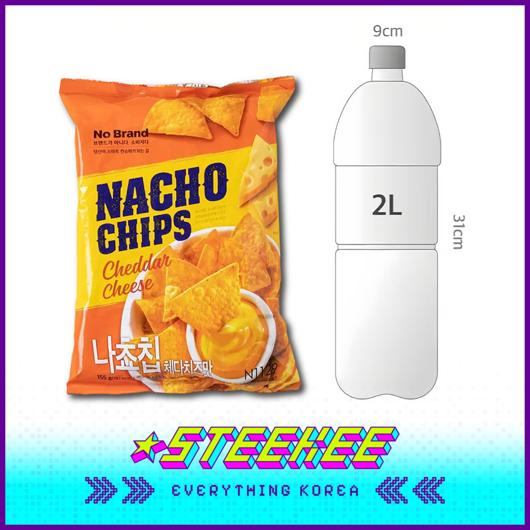 No Brand Cheddar Cheese Nacho Chips Salty Snack 155g by Steekee Korea 4153