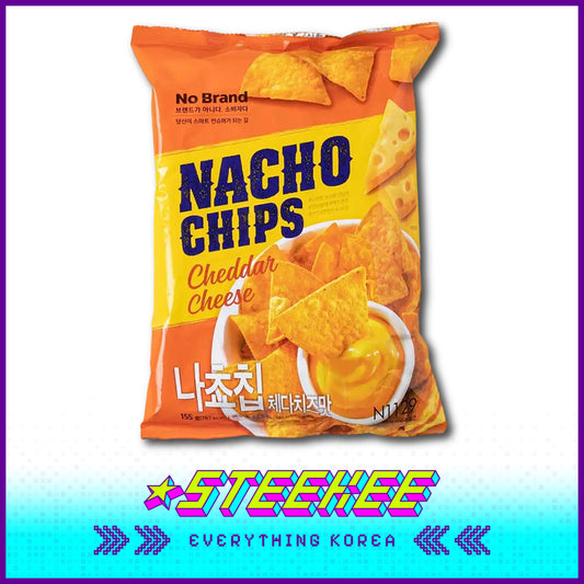 No Brand Cheddar Cheese Nacho Chips Salty Snack 155g by Steekee Korea 4153