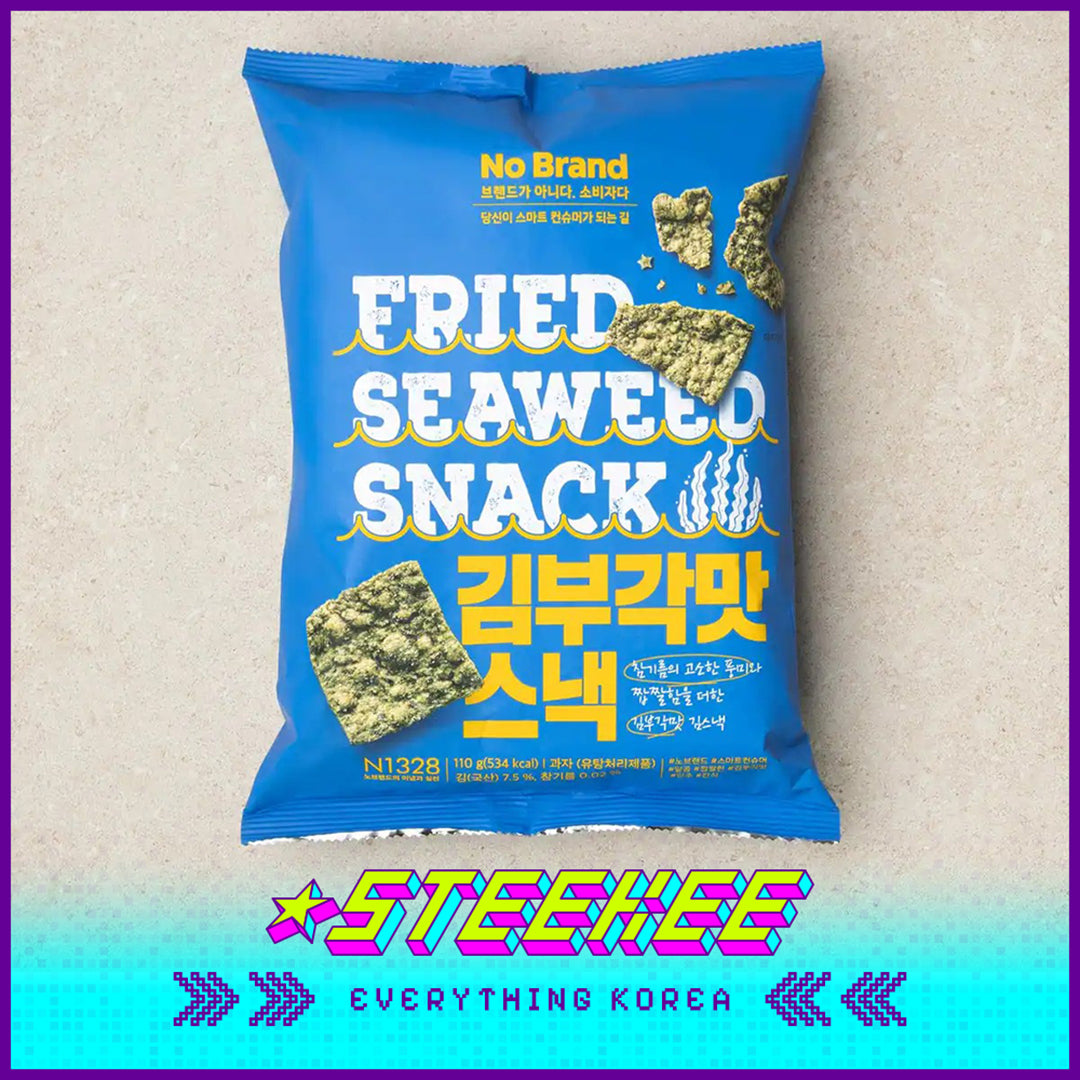 No Brand Crispy Fried Seaweed Chips Instant Snack 110g by Steekee Korea 4155