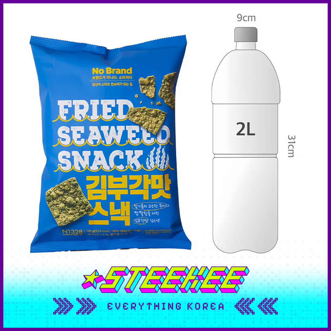 No Brand Crispy Fried Seaweed Chips Instant Snack 110g by Steekee Korea 4155