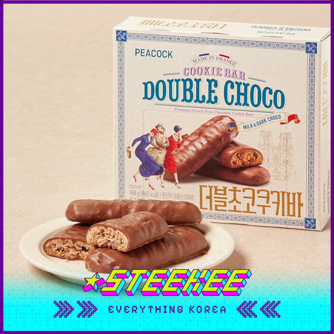 PEACOCK Double Rich Chocolate Cookie Bar 168g by Steekee Korea 4162