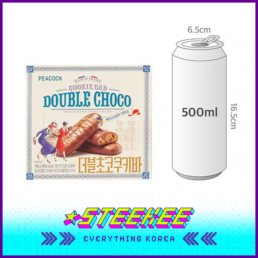 PEACOCK Double Rich Chocolate Cookie Bar 168g by Steekee Korea 4162