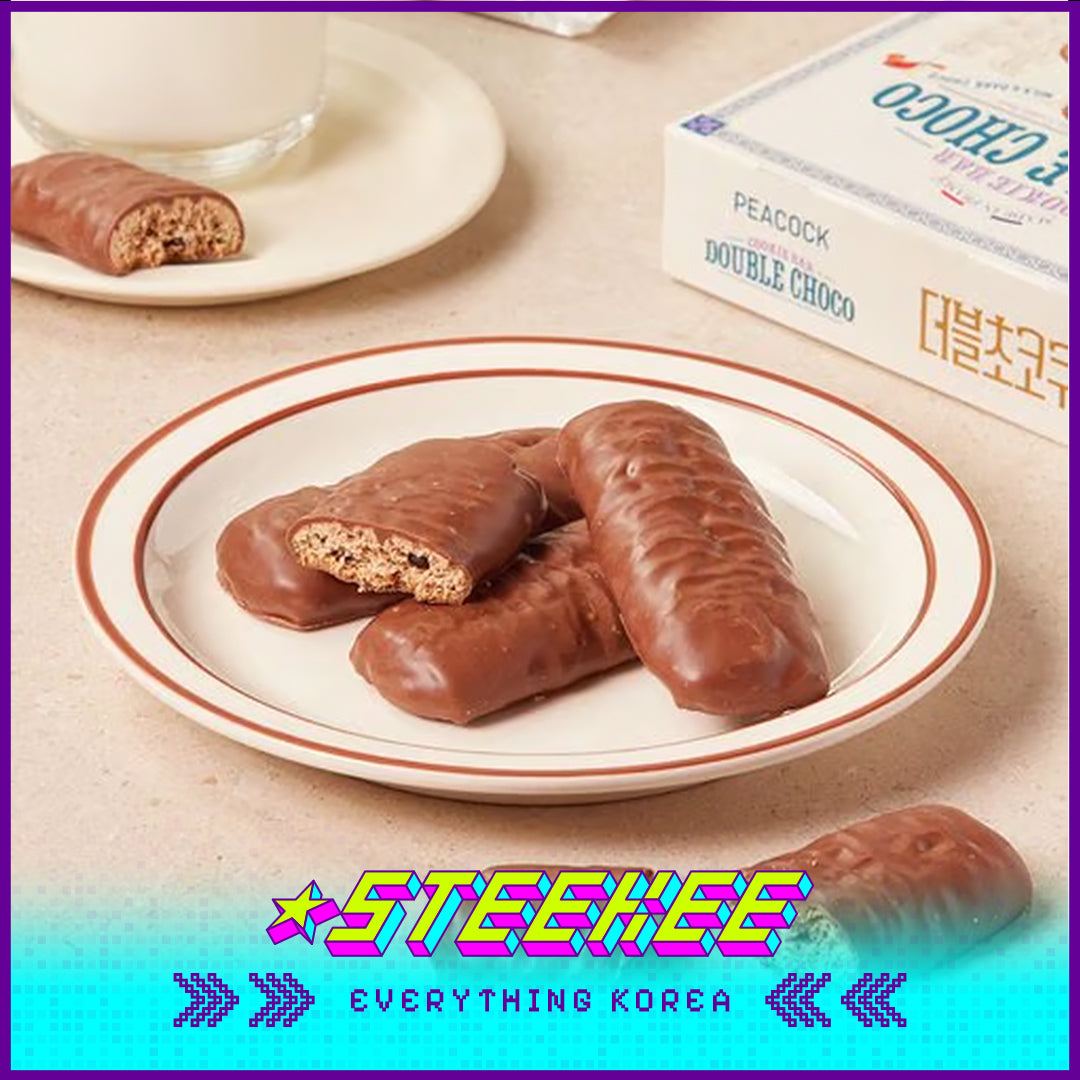 PEACOCK Double Rich Chocolate Cookie Bar 168g by Steekee Korea 4162