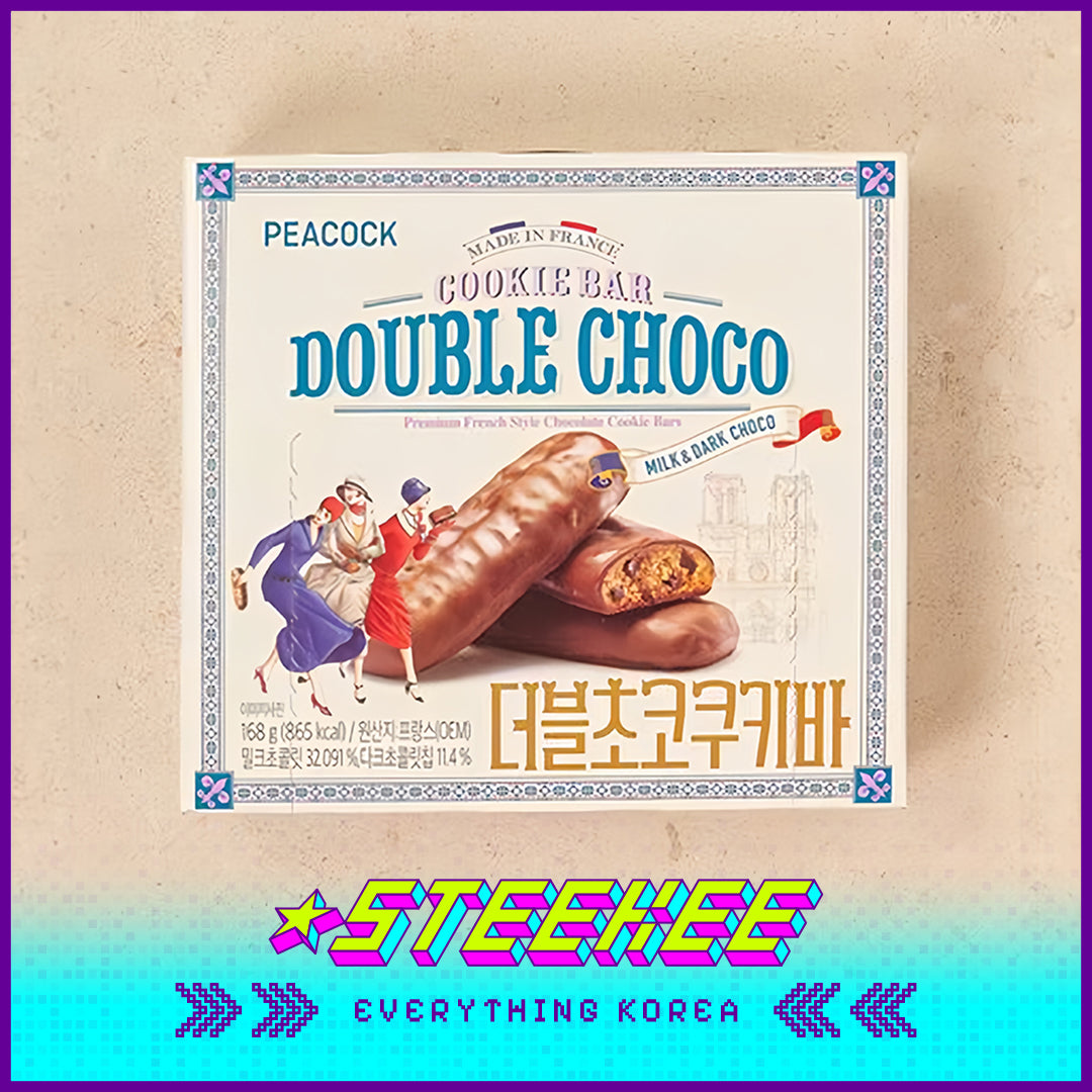 PEACOCK Double Rich Chocolate Cookie Bar 168g by Steekee Korea 4162
