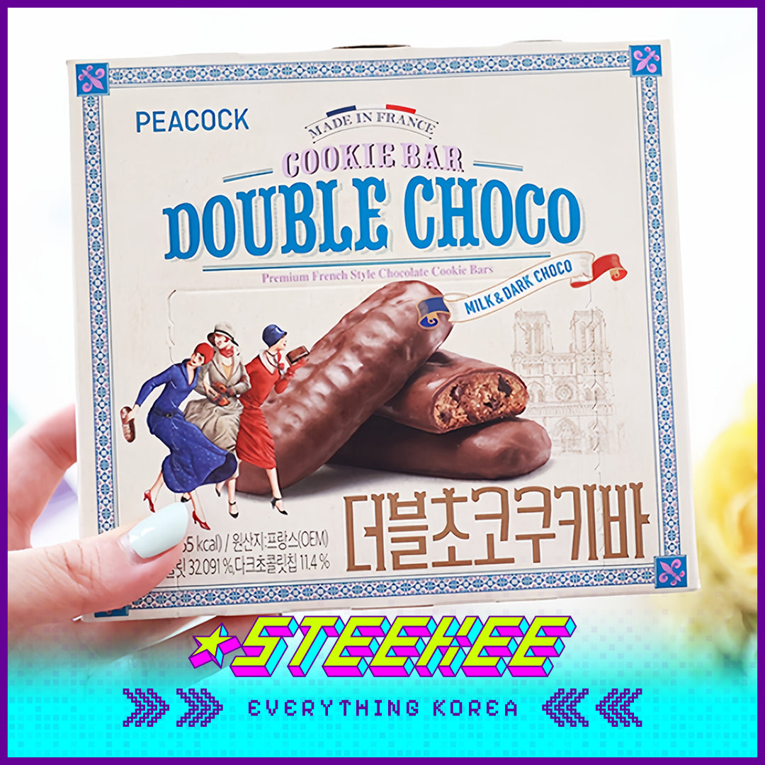 PEACOCK Double Rich Chocolate Cookie Bar 168g by Steekee Korea 4162