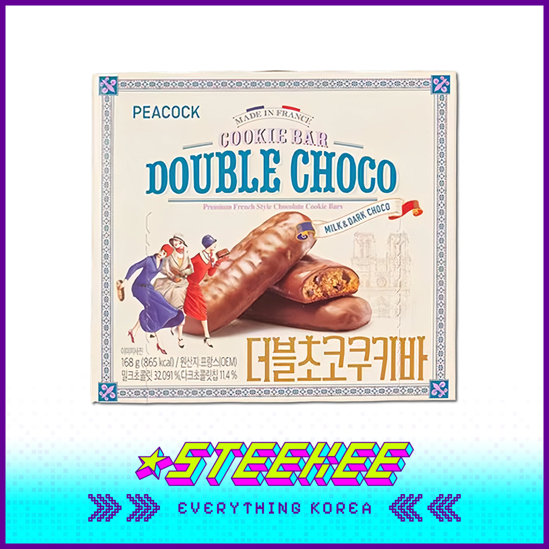 PEACOCK Double Rich Chocolate Cookie Bar 168g by Steekee Korea 4162